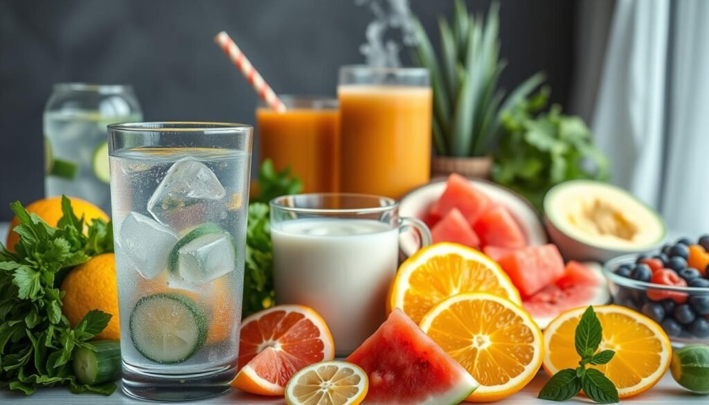 Hidratação através de Alimentos e Bebidas Hidratantes