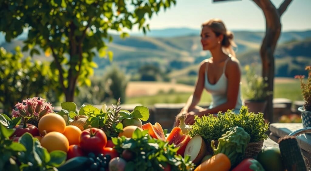 alimentação saudável e beleza natural